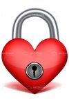 Red Heart Shaped Lock
